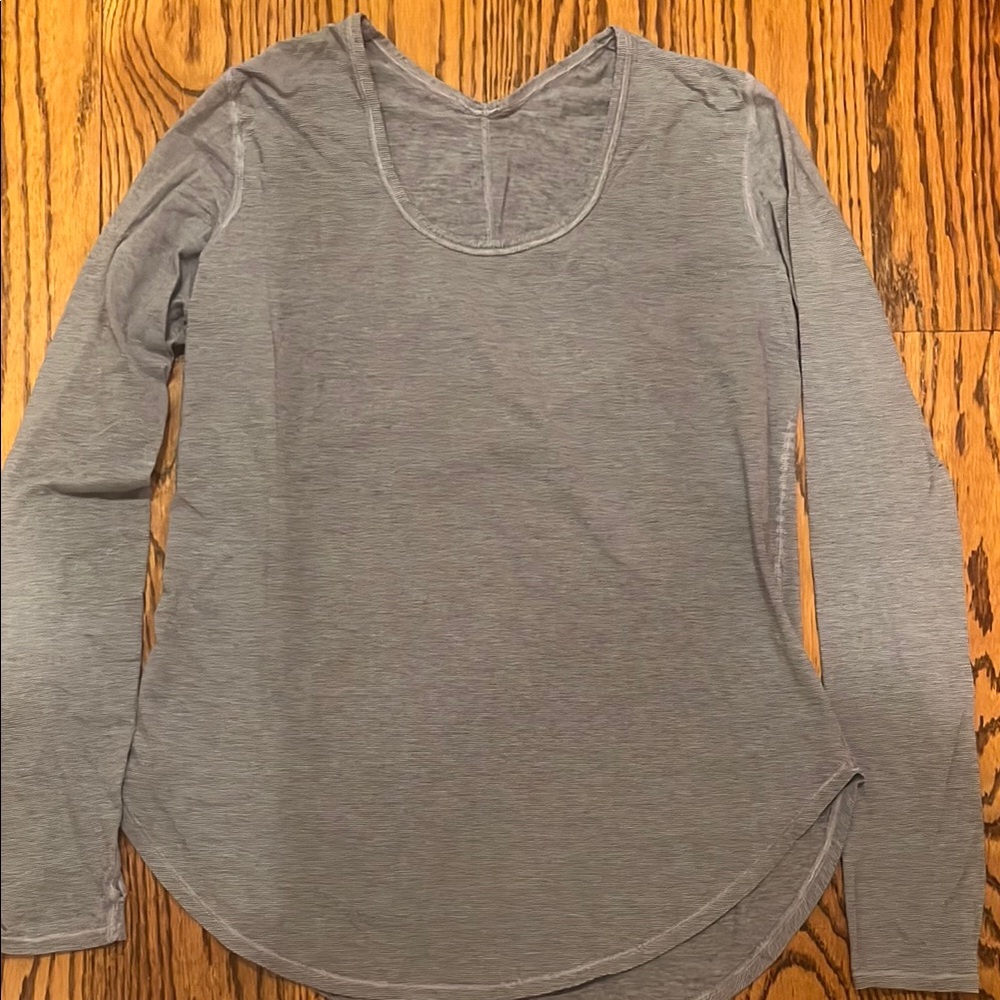 lululemon athletica Heather light blue Long Sleeve Top